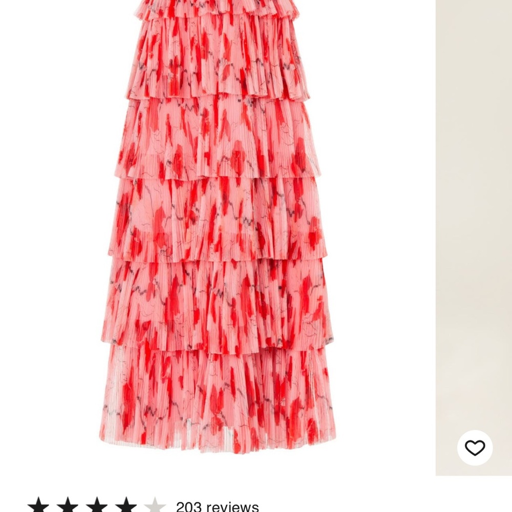 Hutch Vibrant Pink and Red Tiered Maxi Dress
